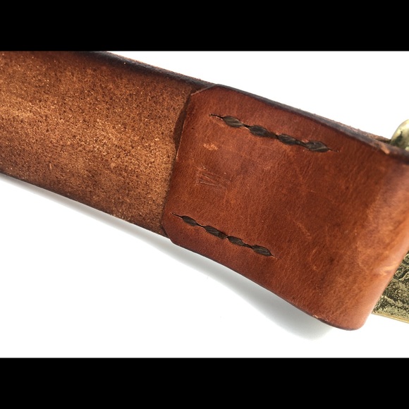 Vintage Sven Stalman Leather Brass Belt Boho Cool! main image 5